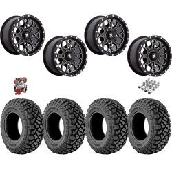 Kenda Klever X/T 28x10-14 Tires on MSA M45 Portal Gloss Black Milled Wheels