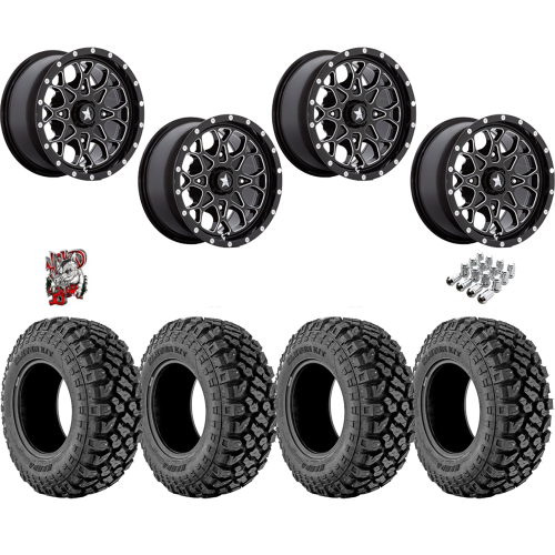 Kenda Klever X/T 32x10-15 Tires on MSA M45 Portal Gloss Black Milled Wheels