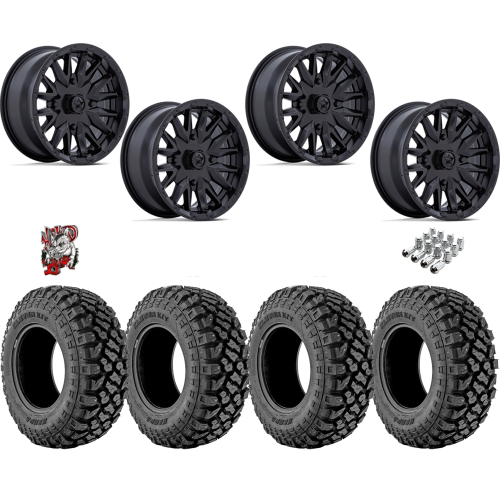 Kenda Klever X/T 28x10-14 Tires on MSA M49 Creed Matte Black Wheels