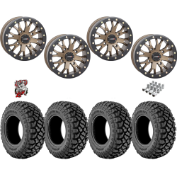 Kenda Klever X/T 28x10-14 Tires on SB-4 Bronze Beadlock Wheels