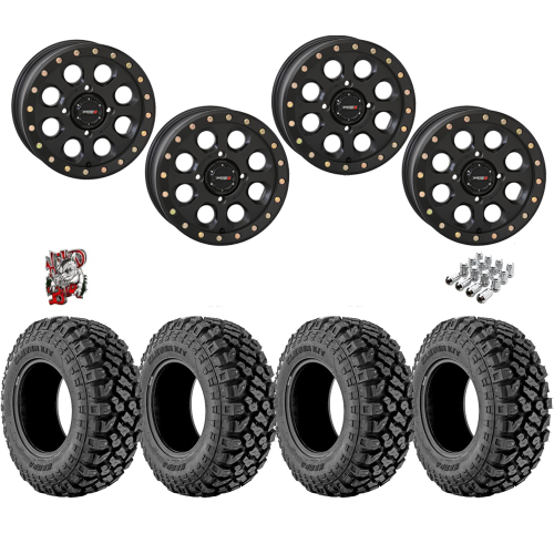 Kenda Klever X/T 30x10-14 Tires on SB-7 Matte Black Beadlock Wheels