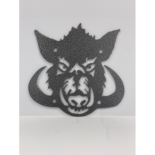 SIlver Boar Logo Plate for Wild Boar Radiator Relocation Kit