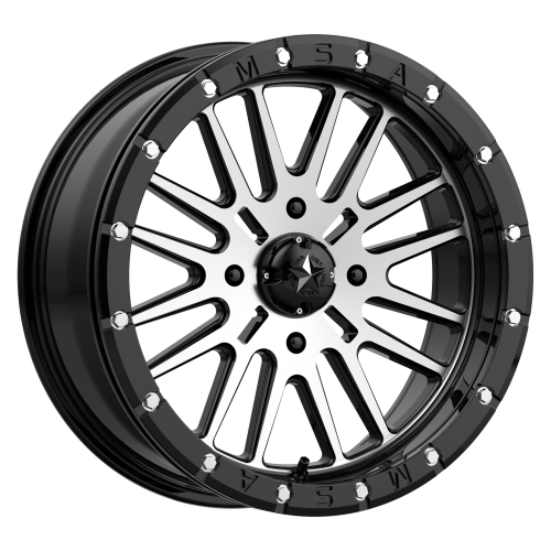 MSA M37 Brute Beadlock Gloss Black Machined 14x7 Wheel/Rim