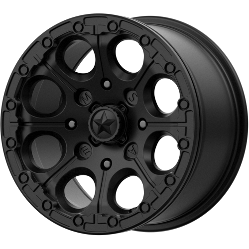 MSA M44 Cannon Beadlock Satin Black 15x7 Wheel/Rim