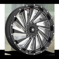 BKT TR 171 46x12.4-24 Tires on MSA M46 Blade Milled Wheels