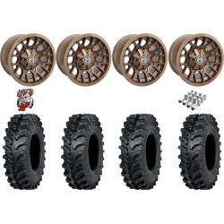 ITP MT911 30x10-15 Tires on Moose Utility 24X Bronze Wheels