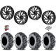 EFX MotoMTC 32x10-18 Tires on Fuel Reaction Gloss Black Milled Wheels