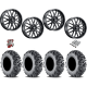 EFX MotoMTC 32x10-18 Tires on ITP Hurricane Gloss Black Wheels