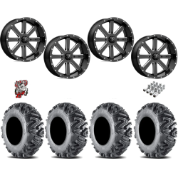 EFX MotoMTC 32x10-18 Tires on MSA M34 Flash Gloss Black Milled Wheels