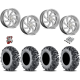 EFX MotoMTC 32x10-18 Tires on MSA M36 Switch Brushed Titanium Wheels