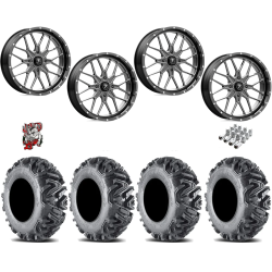 EFX MotoMTC 32x10-18 Tires on MSA M45 Portal Gloss Black Milled Wheels