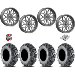 EFX MotoMTC 32x10-18 Tires on MSA M47 Sniper Gunmetal Milled Wheels