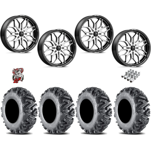 EFX MotoMTC 32x10-18 Tires on MSA M47 Sniper Machined Wheels