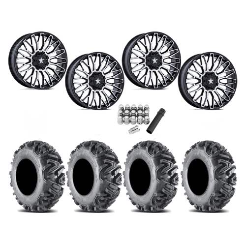 EFX MotoMTC 34x10-20 Tires on MSA M50 Clubber Machined Wheels