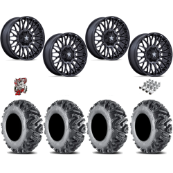 EFX MotoMTC 34x10-20 Tires on MSA M50 Clubber Matte Black DDT Wheels