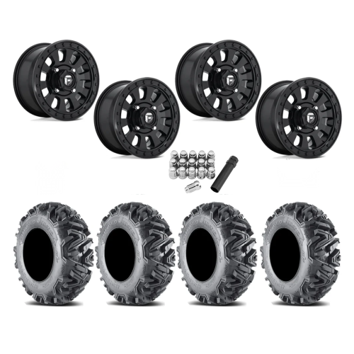 EFX MotoMTC 28x10-14 Tires on Fuel Tactic Matte Black Wheels