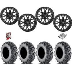 EFX MotoMTC 28x10-15 Tires on ITP Hurricane Satin Black Wheels