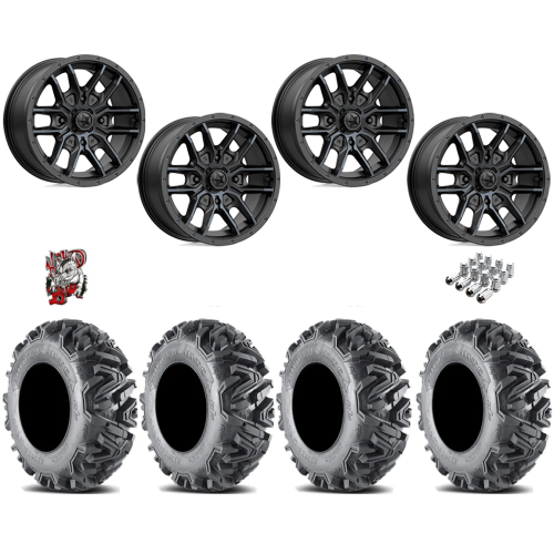 EFX MotoMTC 28x10-14 Tires on MSA M43 Fang Titanium Tint Wheels