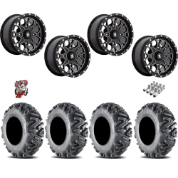 EFX MotoMTC 28x10-14 Tires on MSA M45 Portal Gloss Black Milled Wheels