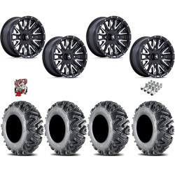 EFX MotoMTC 28x10-14 Tires on MSA M49 Creed Matte Black & Machined Wheels