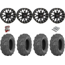 ITP Mud Lite II 27x9-14 Tires on System 3 ST-3 Matte Black Wheels