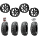 Obor RocScraper 35x10-15 Tires on MSA M12 Diesel Gloss Black Wheels