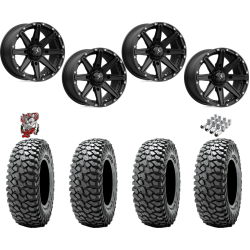 Obor RocScraper 32x10-15 Tires on MSA M33 Clutch Satin Black Wheels