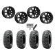 Obor RocScraper 35x10-15 Tires on MSA M33 Clutch Satin Black Wheels