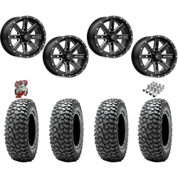 Obor RocScraper 32x10-15 Tires on MSA M41 Boxer Gloss Black Milled Wheels