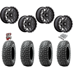 Obor RocScraper 32x10-15 Tires on MSA M45 Portal Gloss Black Milled Wheels