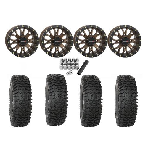 System 3 RC500 Rock Crawler 30x10-14 Tires on ST-3 Bronze Wheels