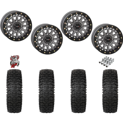 System 3 RC500S 35x10-15 Tires on SB-6 Gunmetal Grey Beadlock Wheels