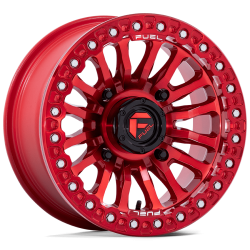 Gladiator X Comp ATR 35x10-15 (10ply) Radial Tires on Fuel Rincon Candy Red Beadlock Wheels