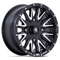 Gladiator X Comp ATR 32x10-15 (10ply) Radial Tires on MSA M49 Creed Matte Black & Machined Wheels