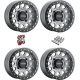 Method 401 UTV Beadlock Titanium - Matte Black 14x7 Wheel/Rim (Full Set)