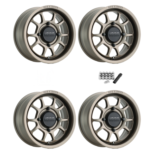 Method 409 UTV Bead Grip Steel Grey 15x10 Wheel/Rim (Full Set)