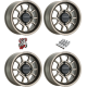 Method 409 UTV Bead Grip Steel Grey 15x8 Wheel/Rim (Full Set)