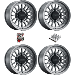 Method 411 UTV Bead Grip Gloss Titanium 14x7 Wheel/Rim (Full Set)