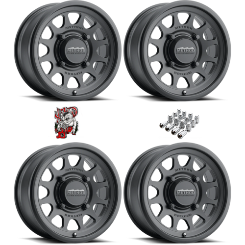 Method 414 UTV Bead Grip Matte Black 15x7 Wheel/Rim (Full Set)