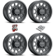 Method 414 UTV Bead Grip Matte Black 15x7 Wheel/Rim (Full Set)