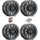 Method 415 UTV Beadlock Double Black 15x7 Wheel/Rim (Full Set)