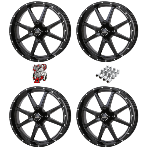 Frontline 556 Gloss Black 20x6.5 Wheels/Rims (Full Set)