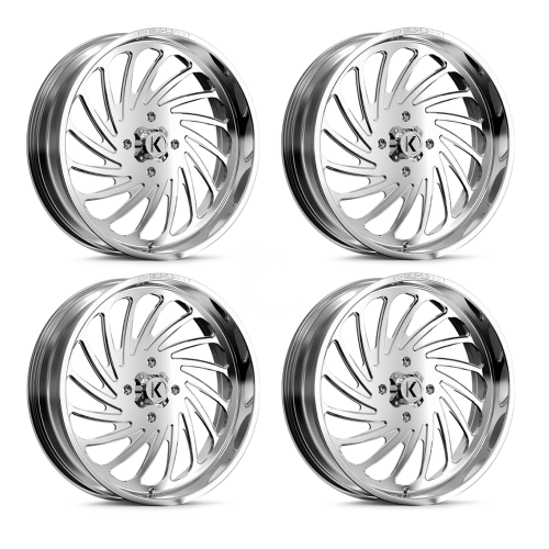 KG1 Forged KU023 Bender Polished 22x7 Wheel/Rim (Full Set)