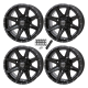 Frontline 308 Gloss Black 14x7 Wheels/Rims (Full Set)