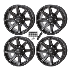 Frontline 308 Matte Dark Tint 14x7 Wheels/Rims (Full Set)