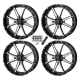 Frontline 556 Machined 20x6.5 Wheels/Rims (Full Set)