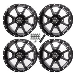 Frontline 556 Gloss Black 14x7 Wheels/Rims (Full Set)