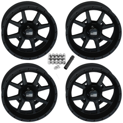 Frontline 556 Stealth Matte Black 14x7 Wheels/Rims (Full Set)