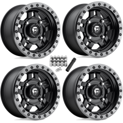 Fuel Off Road Anza D557 Matte Black w/ Anthracite Ring 15x7 Wheel/Rim (Full Set)