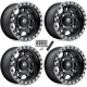 Fuel Off Road Anza D557 Matte Black w/ Anthracite Ring 15x7 Wheel/Rim (Full Set)